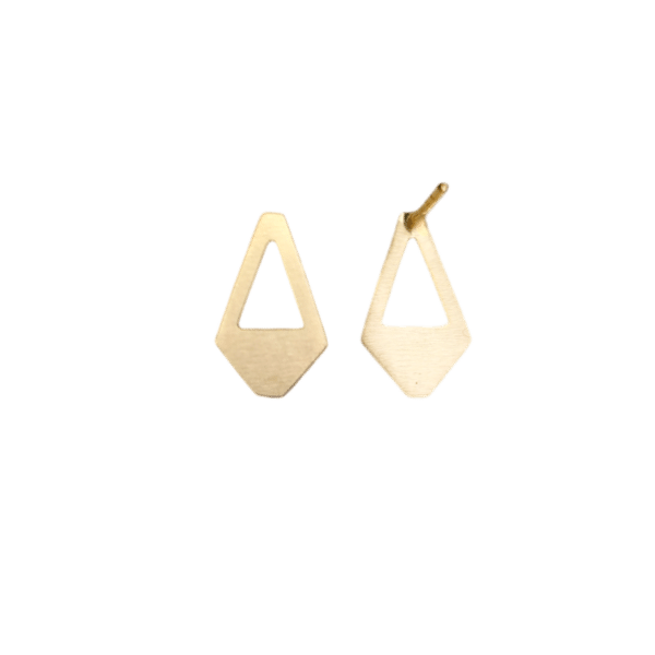 RITA RETRO STUD EARRINGS  - GOLD - Image 3